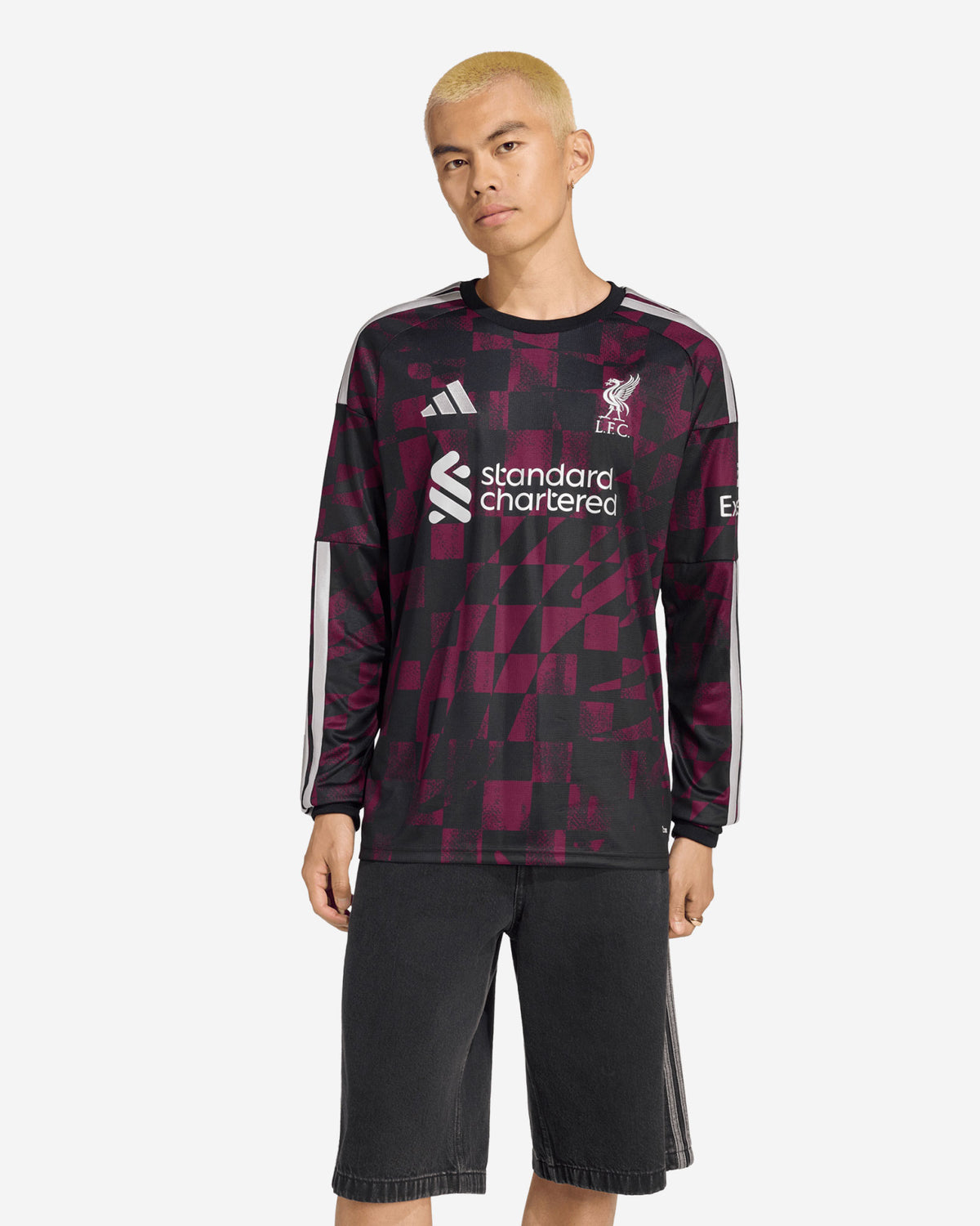 LFC Adidas Third Jersey Long Sleeve Black