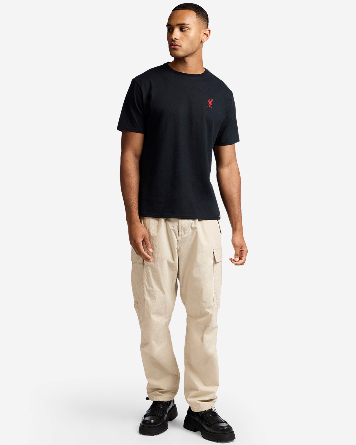 LFC Liverbird Embroidered Tee Black
