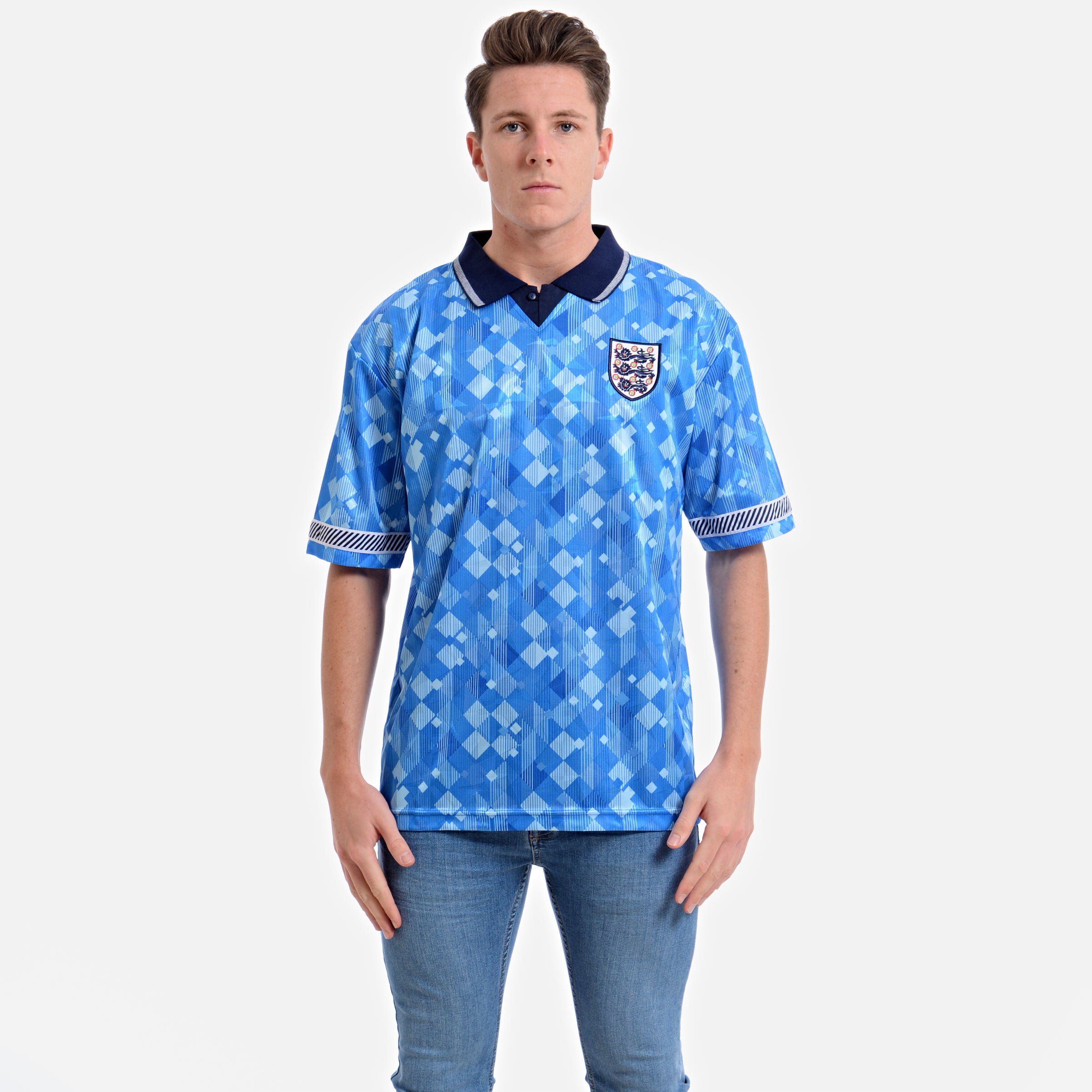 England 1990 World Cup Finals Third shirt Blue