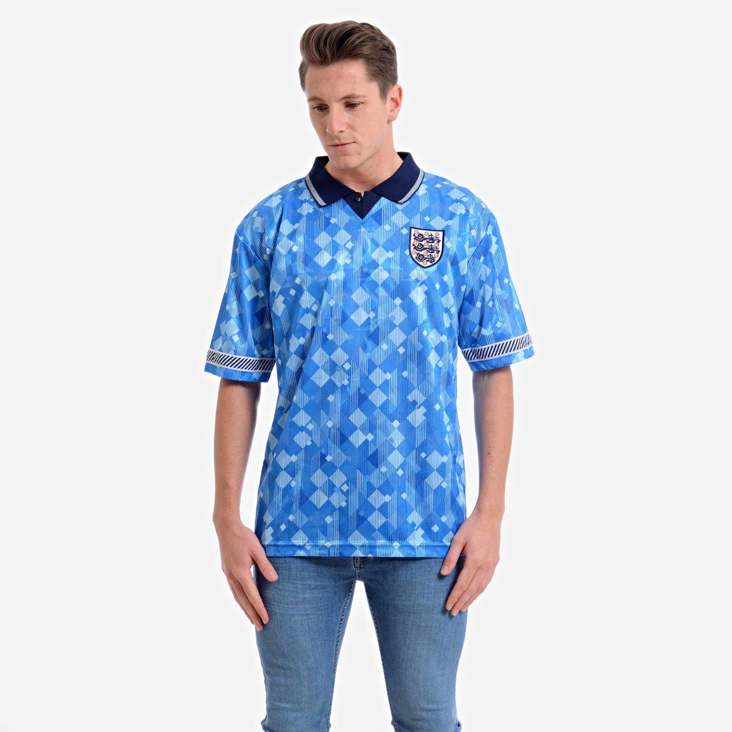England 1990 World Cup Finals Third shirt Blue