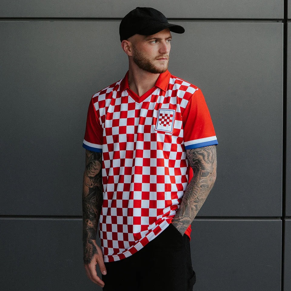Croatia 1990 Retro Football Shirt Red