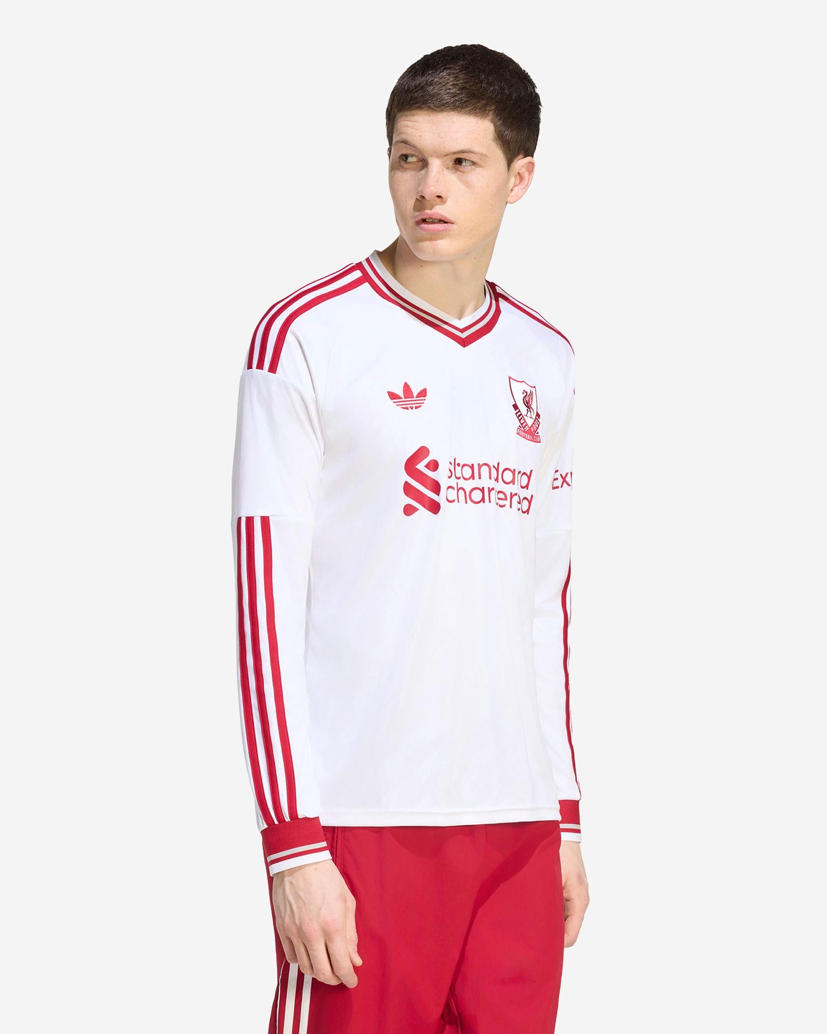 LFC Adidas Away Jersey Long Sleeve White