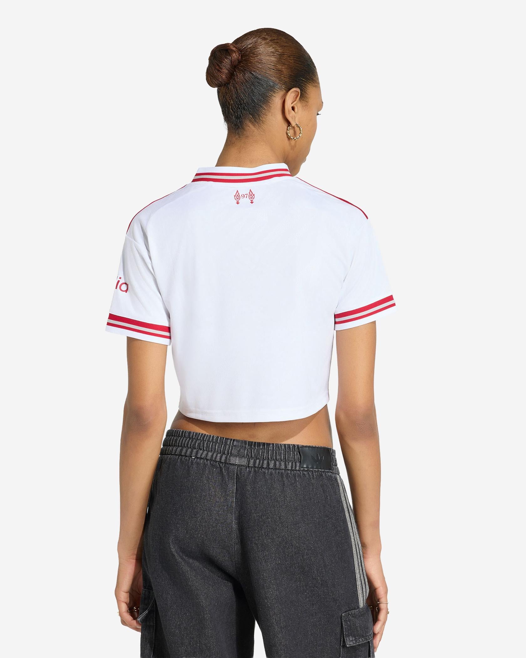 LFC Adidas Away Jersey Womens Crop White