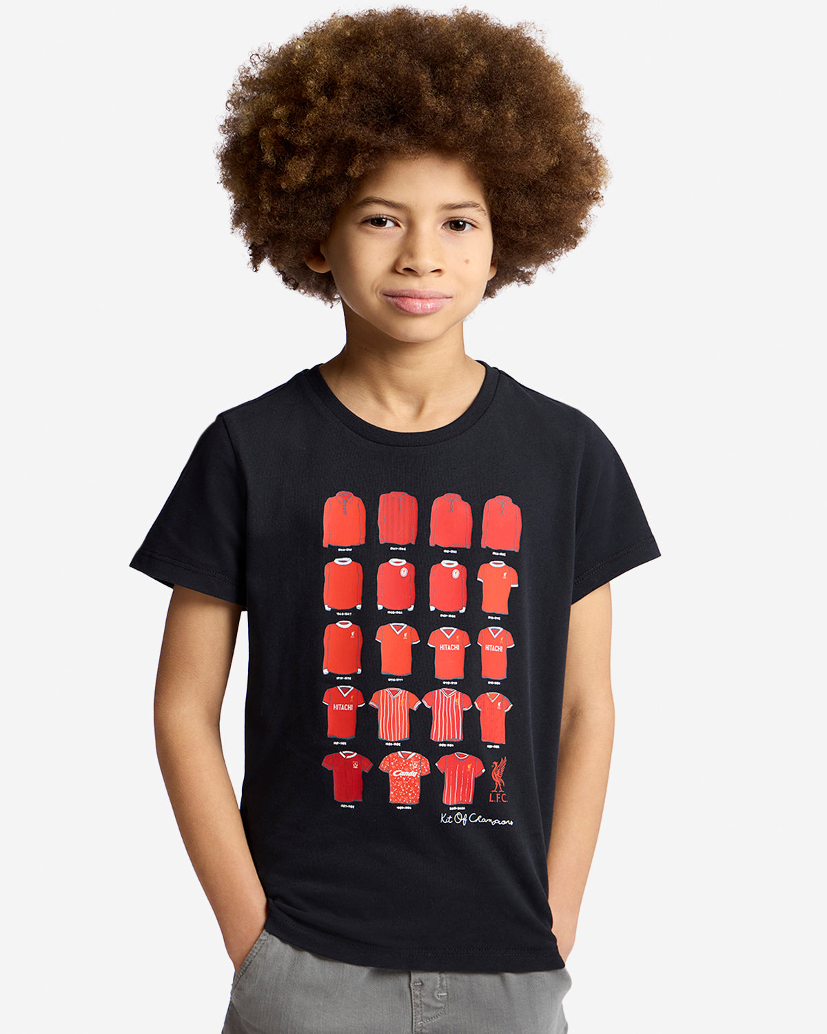 LFC Junior Retro Kit Of Champions Tee Black
