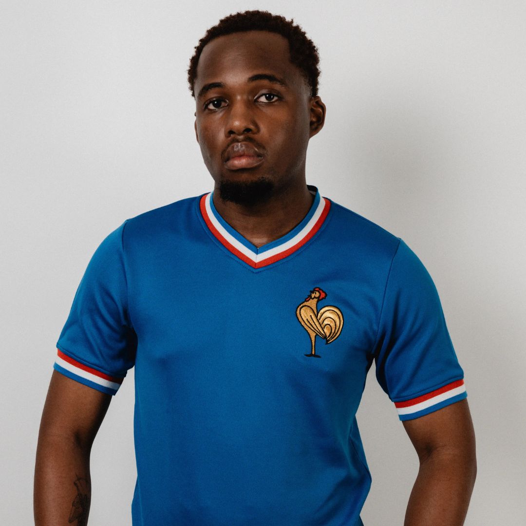 France 1971 Retro Football Shirt Blue