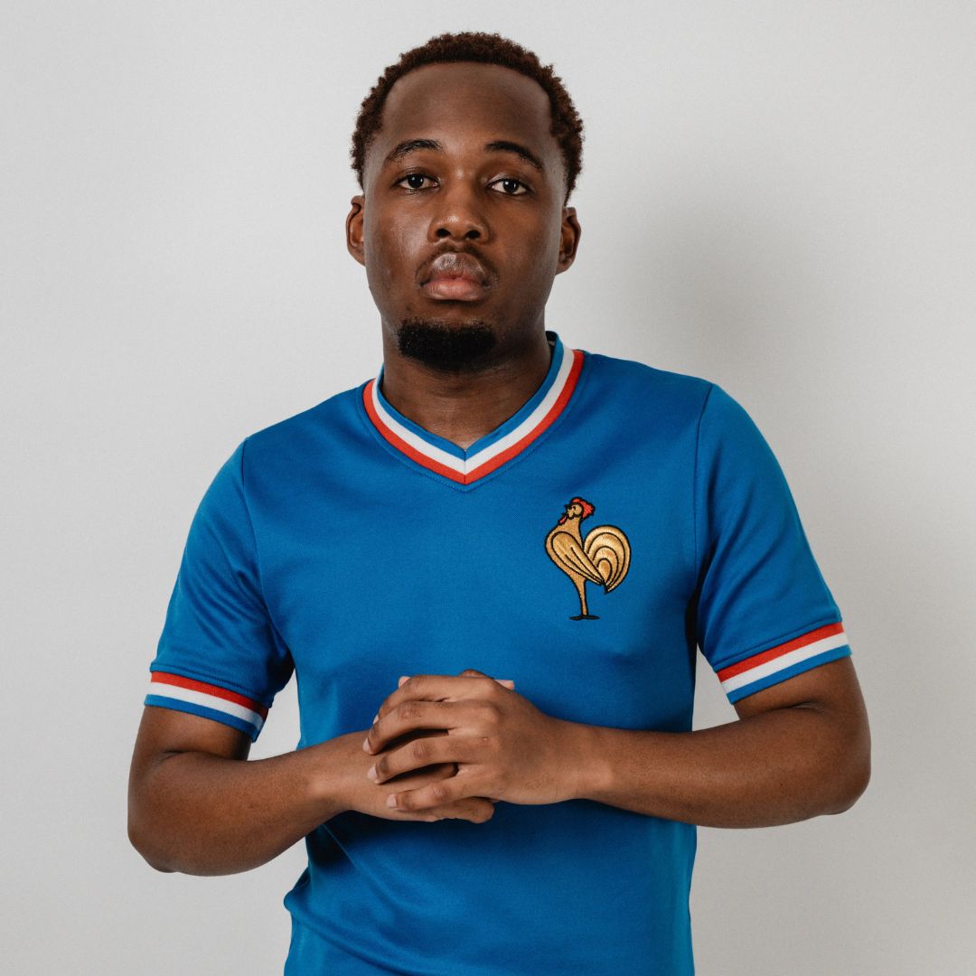 France 1971 Retro Football Shirt Blue