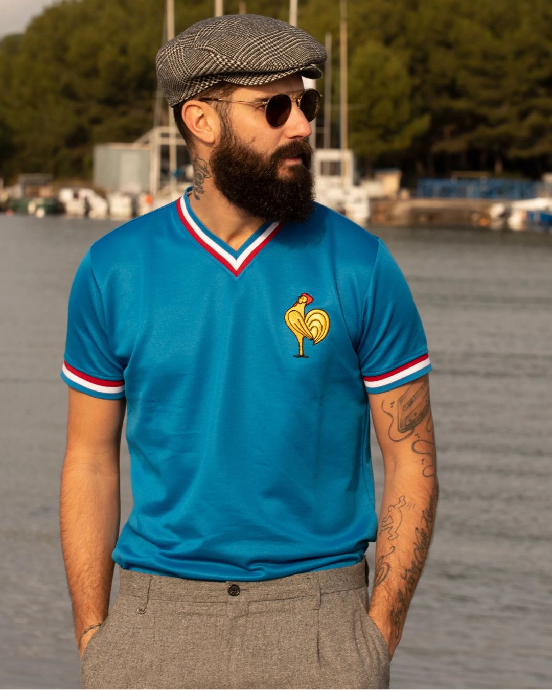 France 1971 Retro Football Shirt Blue