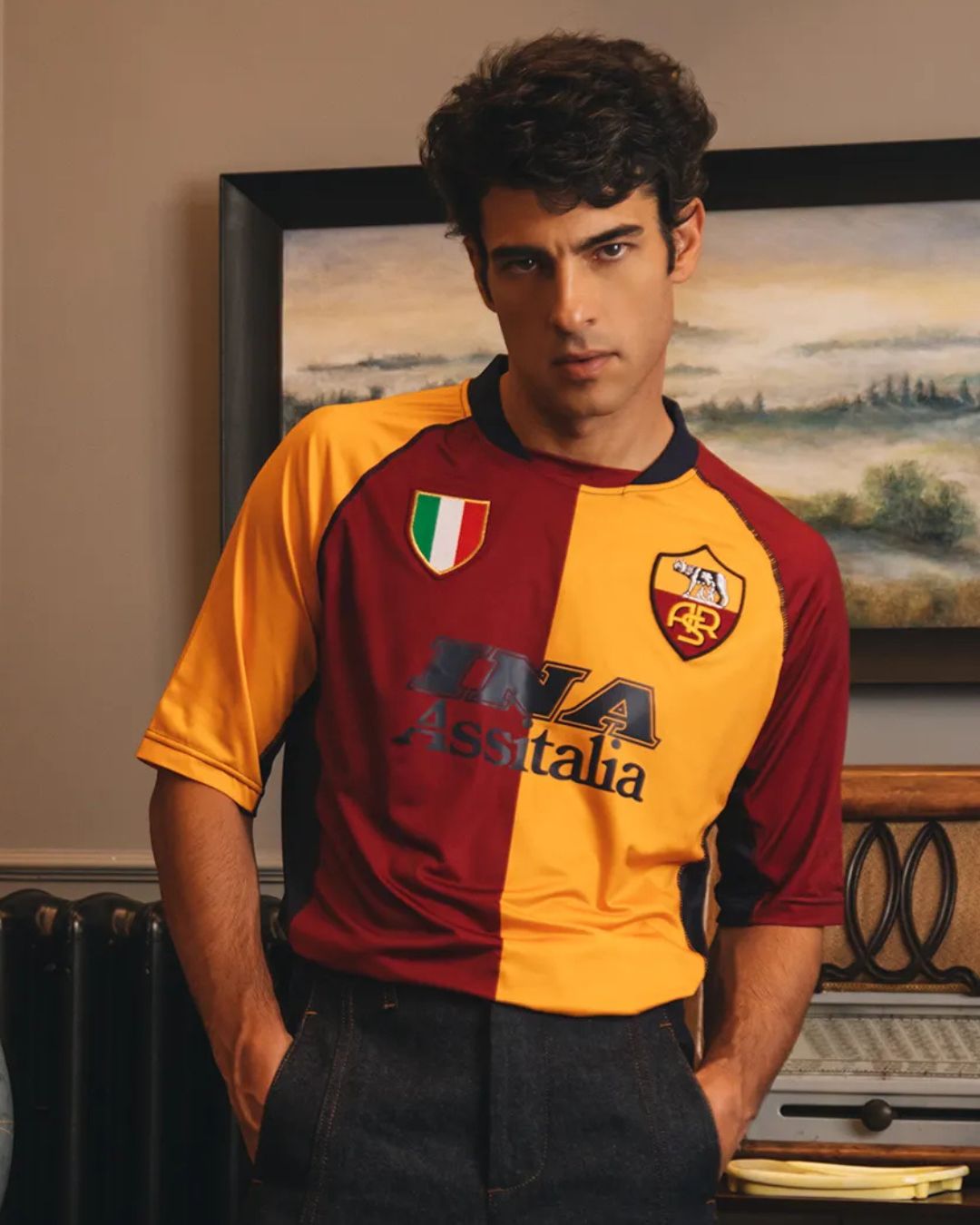 AS Roma 2001 - 02 Retro Football Shirt Red