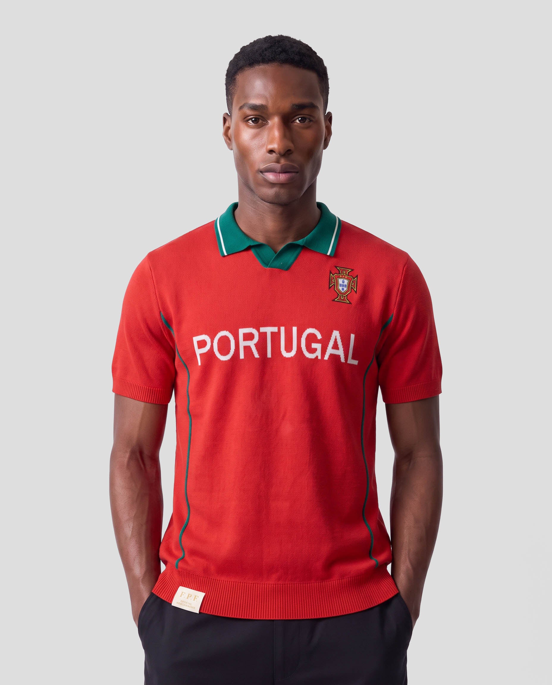 Portugal Heritage Knit SS Polo Red