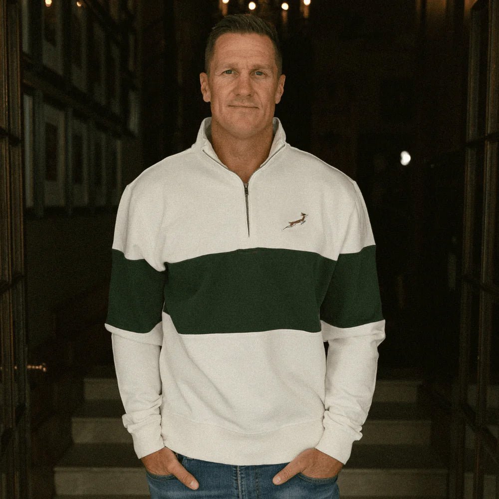 Springboks Classic Hoop Quarter Zip-Cloud Dancer – Locker Room